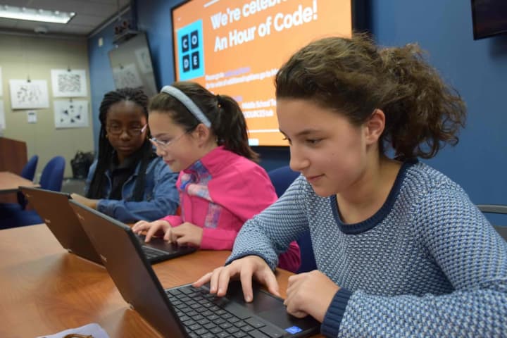 The Hour of Code enabled the students to choose from a variety of self-guided coding activities, such as a “Star Wars”-based module called “Building a Galaxy with Code.”