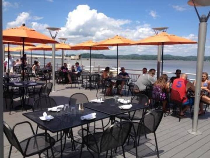 The outdoor view from the Hudson Water Club in West Haverstraw.