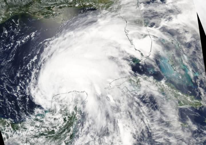 A visible image of Tropical Storm Cristobal on Friday, June 5 over the Gulf of Mexico and surrounding areas. New research suggests future storms that make landfall over eastern U.S. coasts may carry more intense rain totals per hour.