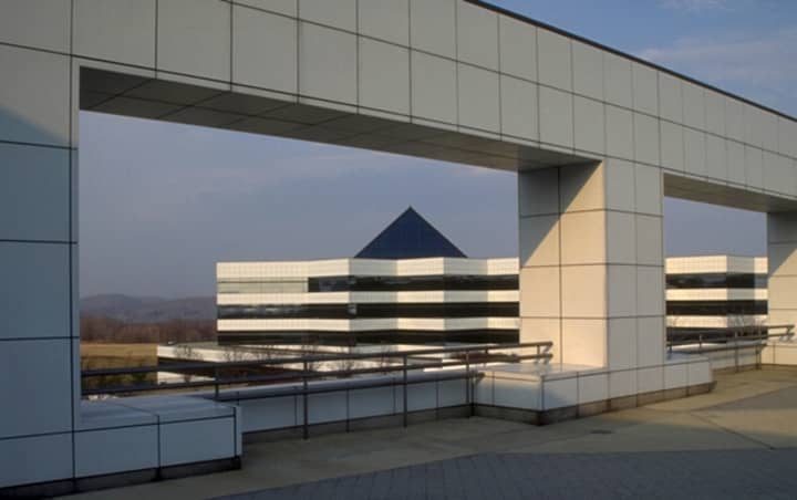The pyramid-topped buildings at IBM&#x27;s once bustling campus in Somers. The technology giant is moving the last of its staff to its headquarters in Armonk next year and local businesses are worried about the economic fallout.