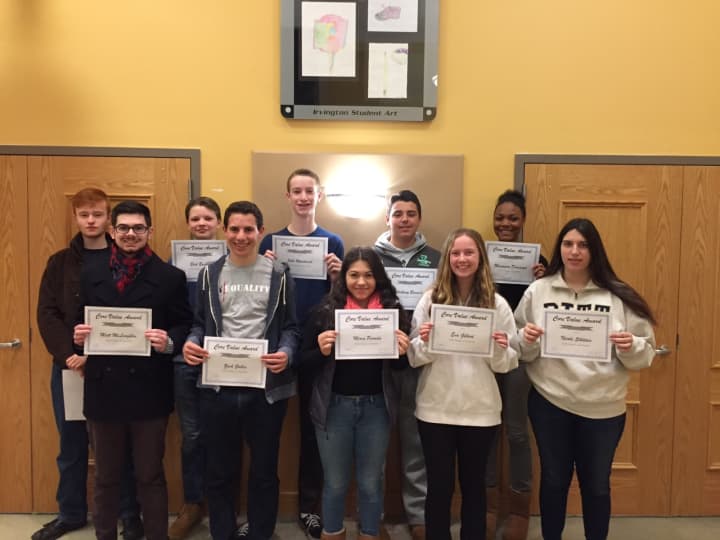 Fifteen Irvington High School Students Receive Awards for Leadership