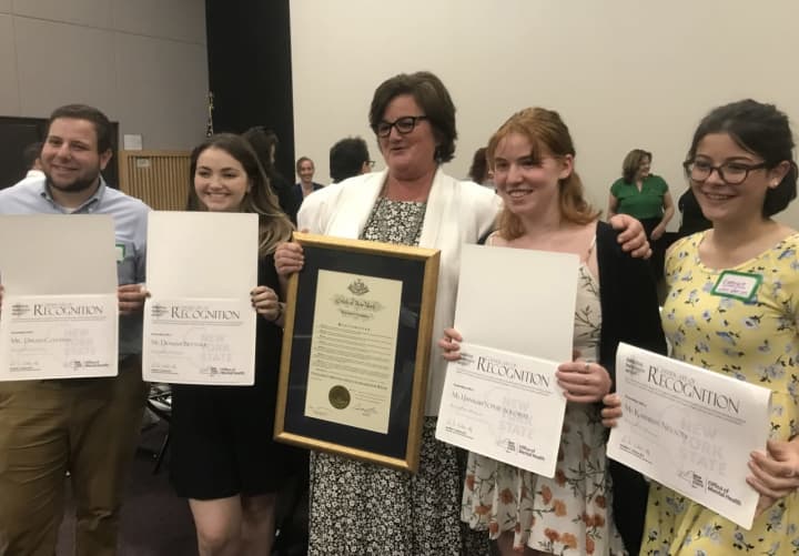 The Walter Panas High School Warr;ors were honored by by the New York State Office of Mental Health in Albany at the &quot;What&#x27;s Great in Our State&quot; forum.