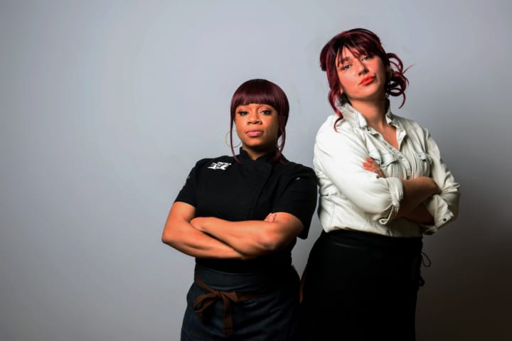 Founders Chef Cat (left) and Chef Kiah (right) of Our Time Kitchen