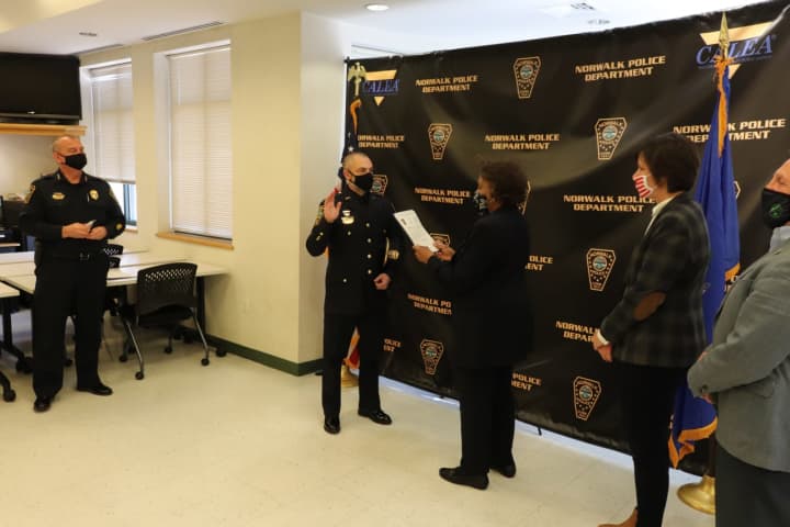 Three Norwalk officers received promotions.