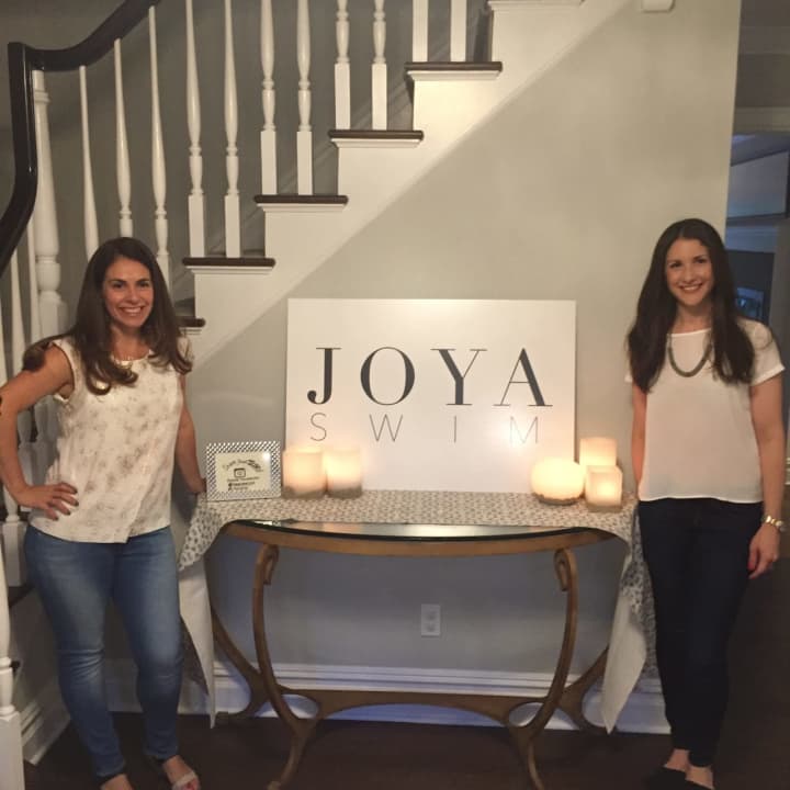The founders of Joya Swimwear: Lara Serebrier Paul, left, and Judith Heimowitzof, right, of Scarsdale.