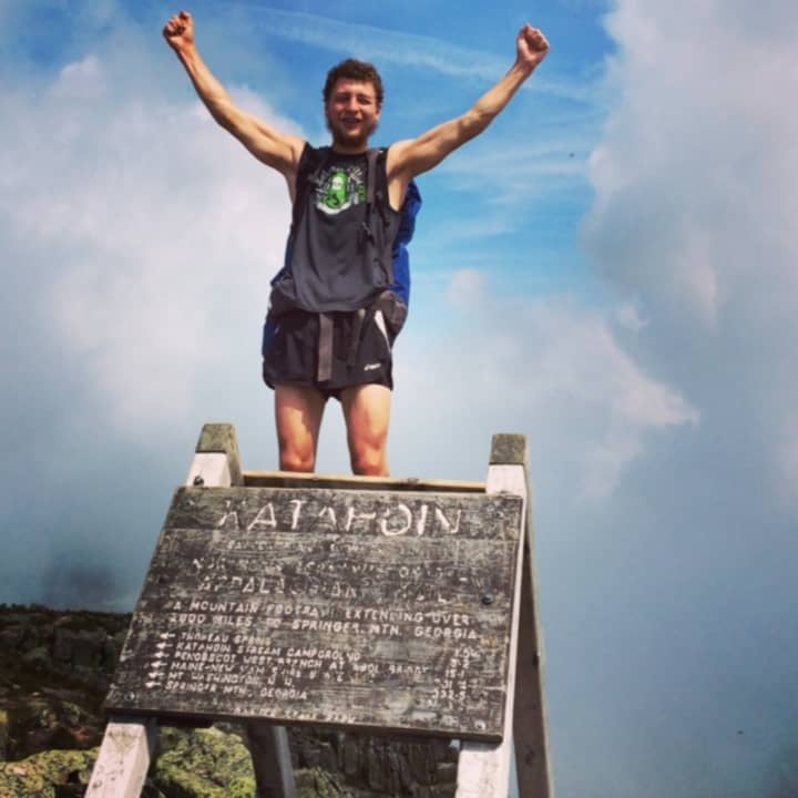 Eddie Paniccia after completing the Appalachian Trail in Maine. 