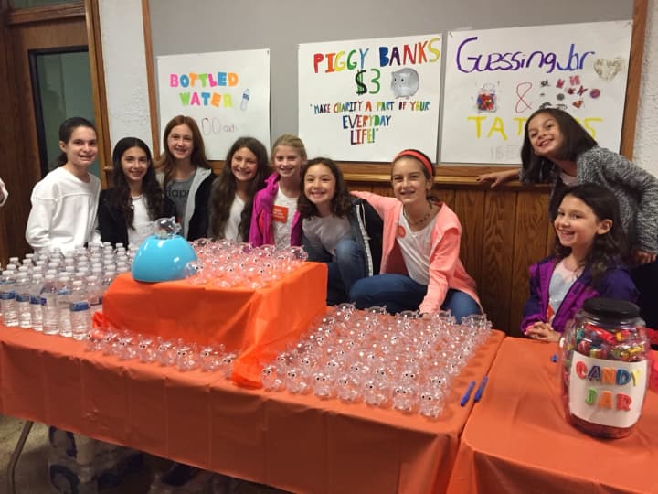 Children volunteers at the sixth-annual Great Chappaqua Bake Sale, which raised more than $27,000. 