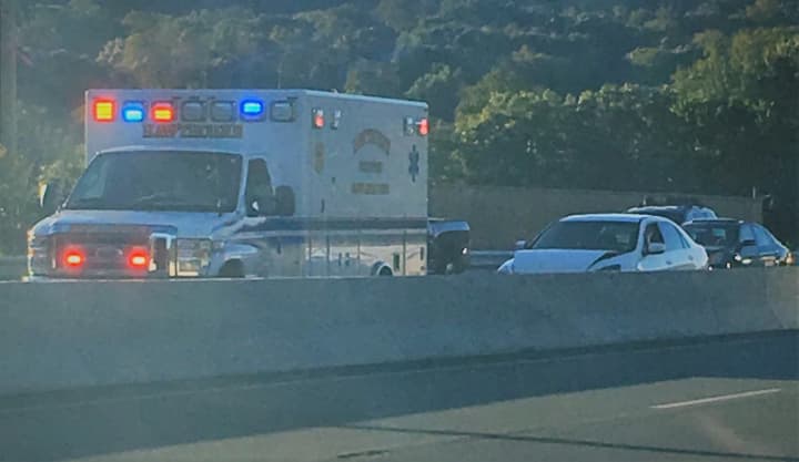 One hospitalized, Route 208 traffic jammed.
