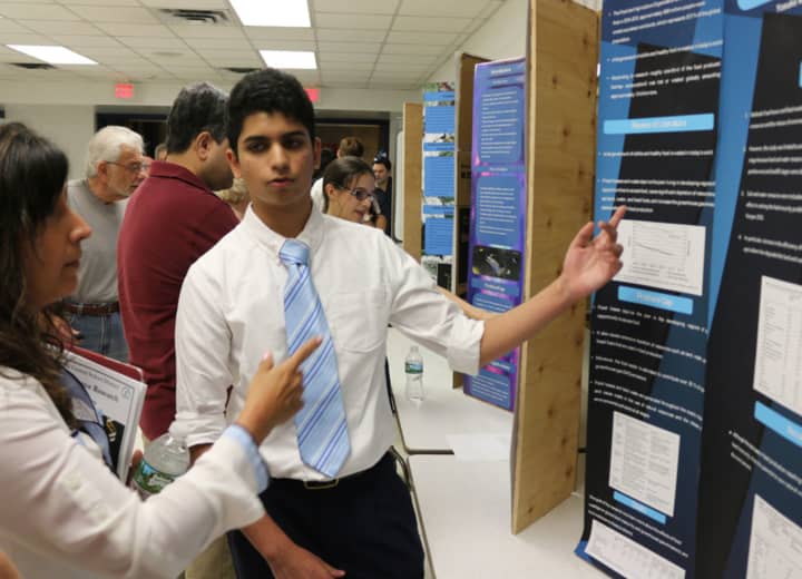 Students scientists from Lakeland and Walter Panas high school recently presented their work during a Science Research Symposium.