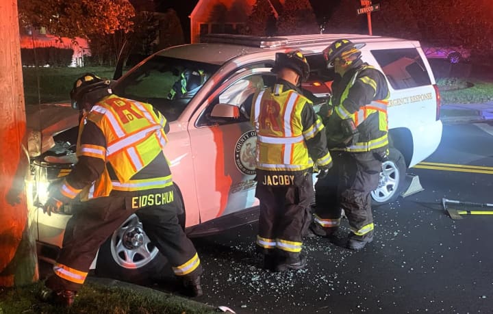 Ridgewood firefighters used a battery-operated hydraulic rescue tool to extricate the victim, whose injuries didn&#x27;t appear life-threatening.