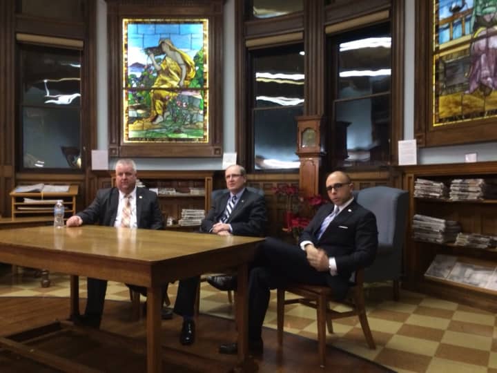 State Rep. Ben McGorty, Sen. Kevin Kelly and Rep. Jason Perillo. The legislators will host a Post-Session Town Hall Meeting in the Plumb Memorial Library Meeting Room, 60 Wooster St. in Sherman.