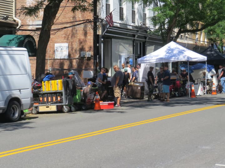 Crews filming Showtime&#x27;s &quot;The Affair&quot; in Dobbs Ferry.