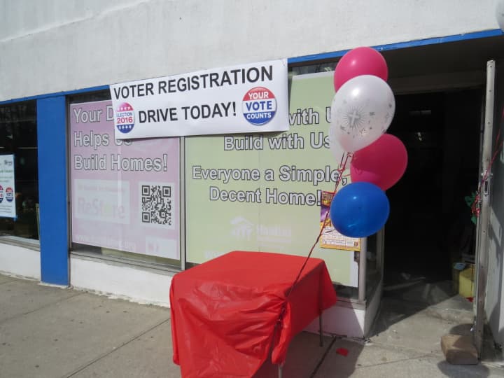Habitat for Humanity of Westchester is hosting a voter registration drive on Wednesday at their headquarters at 659 Main St. in New Rochelle.