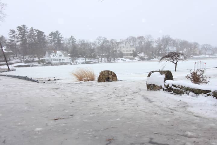 Tide Mill on Kirby Lane in Rye was one of the locations flooded in the aftermath of Tuesday&#x27;s snowstorm.