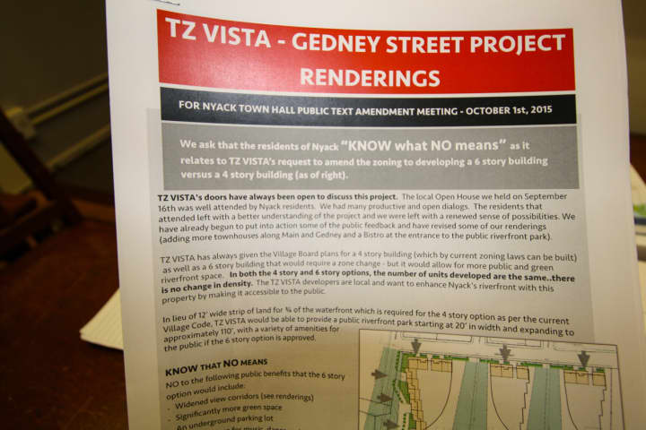 Proposed zoning changes in Nyack have environmentalists worried that development on the Nyack waterfront by TZ Vista would be easier to approve.