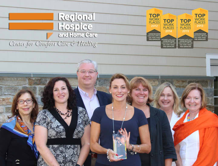 Regional Hospice and Home Care Center for Comfort Care &amp; Healing has been selected as one of The Hearst Connecticut Top Workplaces.