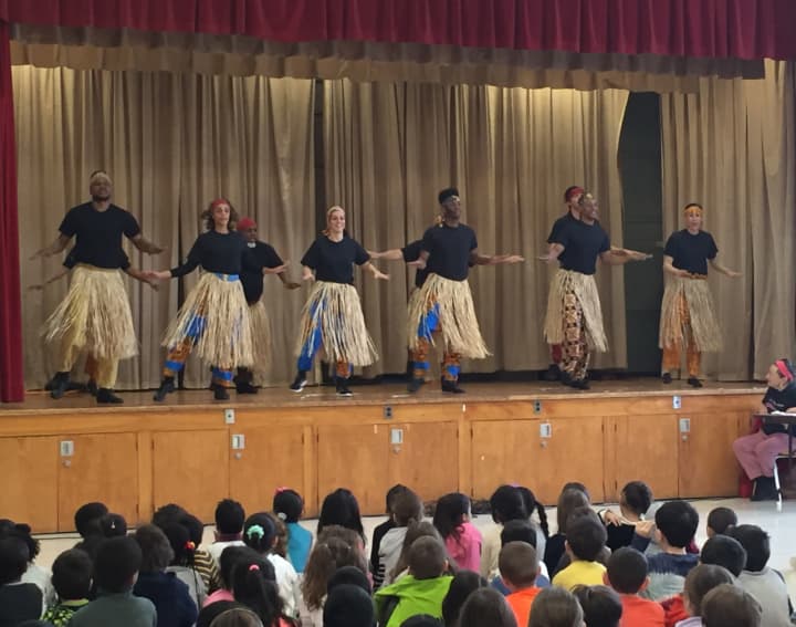Students at George Washington Elementary School were treated to a Black History Month performance.