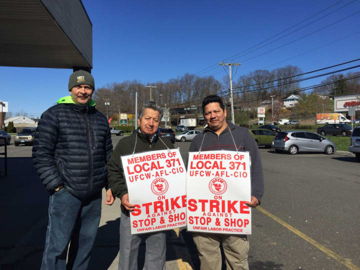 The 11-day Stop &amp; Shop workers strike could cost the company $100 million, Supermarket News reported. Workers picket outside a Danbury Stop &amp; Shop during the strike.