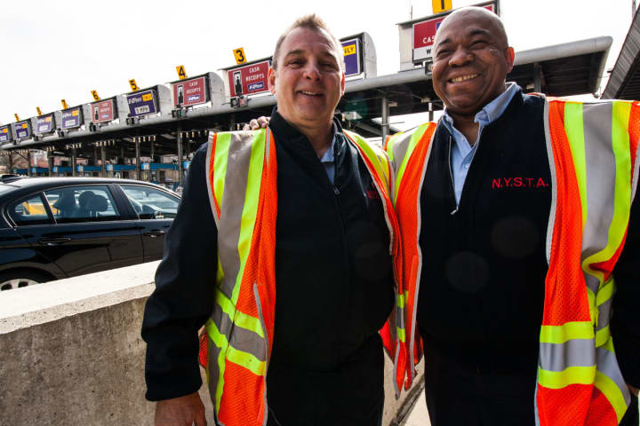 These Tappan Zee Bridge toll-takers will be replaced with a cashless tolling system goes into effect.