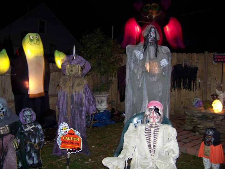 Manuel Gutierrez	has been decorating his Congers home for the past 11 Halloweens.