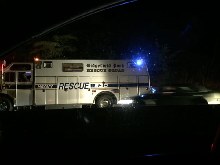Ridgefield Par Rescue Squad assists with a multi-vehicle accident on Route 80 Friday evening.