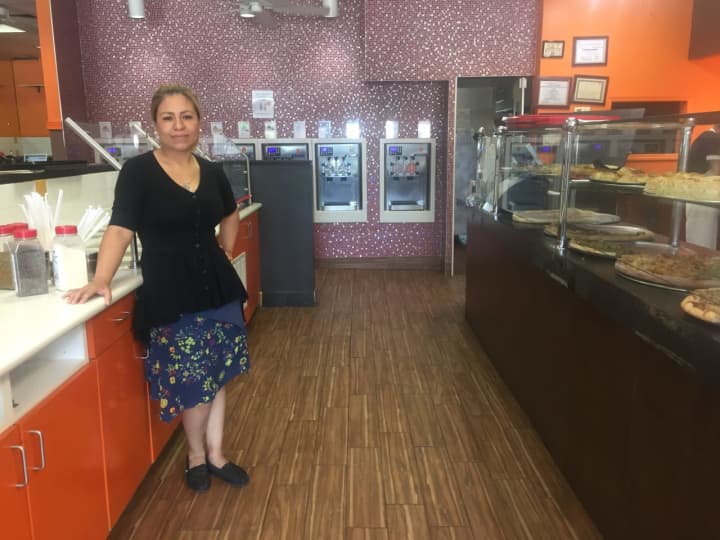 Hanna Mendez recently took over Pizzalicious in Teaneck, where she added Berrylicious, a frozen yogurt section, on Cedar Lane.