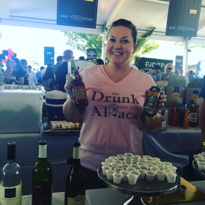 Greenwich resident Jessica Oen of The Drunk Alpaca at the 2017 Greenwich Wine + Food Festival.