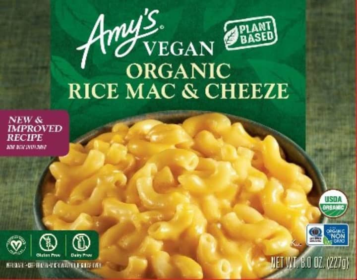 Amy’s Kitchen is initiating a voluntary Class I recall of Lot 60J0421 of the Vegan Organic Rice Mac &amp; Cheeze