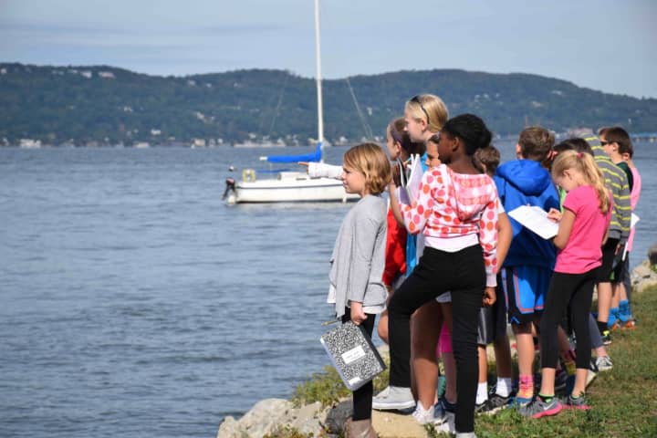 Main Street School students spent the day studying the Hudson River and surroundings during a Sept. 25 science field trip to Matthiessen Park. 