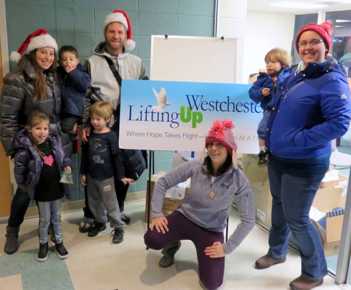 Scarsdale resident Jen Premisler and friends at a Lifting Up Westchester event.