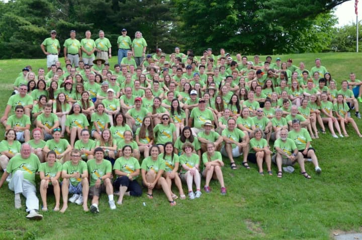 Participants in Jesse Lee ASP’s 2015 mission trip gathered for a group photo upon their return into Ridgefield last July.