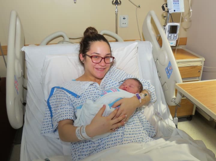 Anthony Josiah Rosa of Stratford was the first baby born at Bridgeport Hospital in 2016.