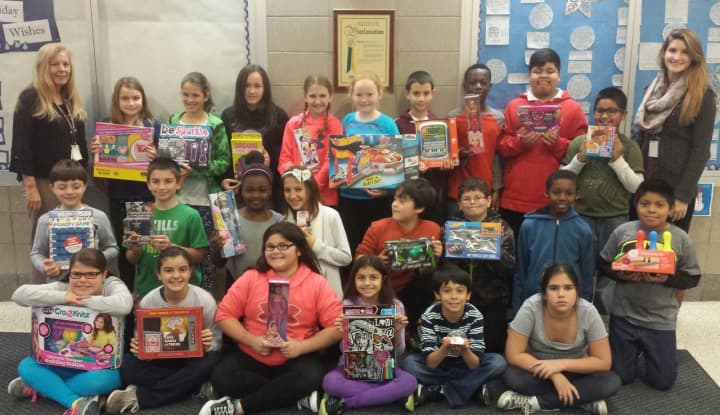 Students at Kensico School in Valhalla collected toys to donate to the Toys for Tots Foundation. 