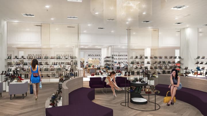 A rendering of Lord &amp; Taylor&#x27;s new ladies&#x27; shoe department in Stamford.