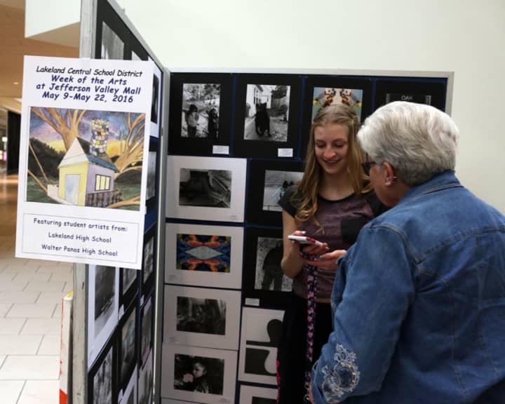 Artwork created by students artists from the Lakeland Central School District was on display at the event.