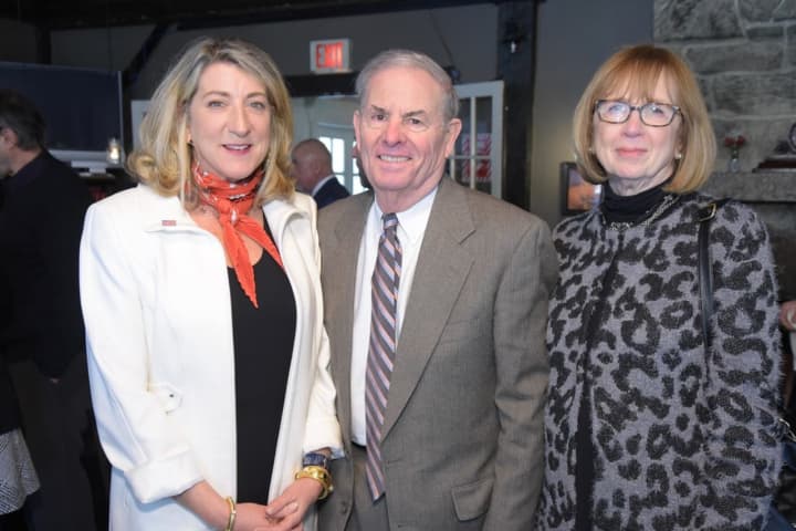 Leah Caro, President and Principal Broker of Park Sterling Realty, with Peter Riolo and Sharlene Forman.