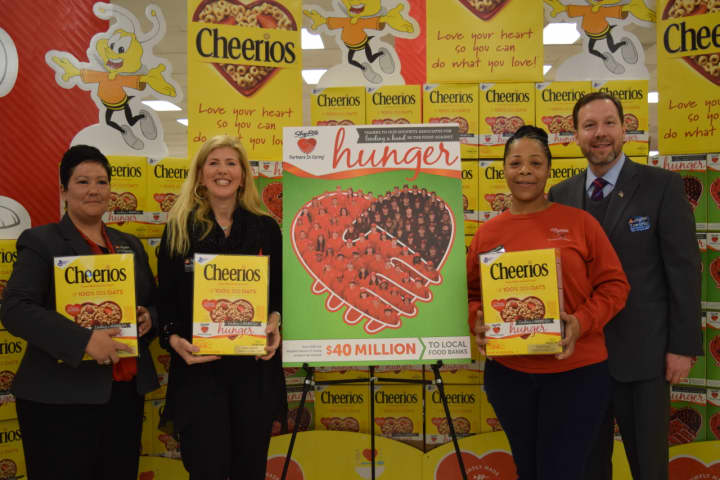 Sandra Puglielle and Shatai Dungie of the Croton-on-Hudson ShopRite will be featured in a limited edition box of Cheerios.