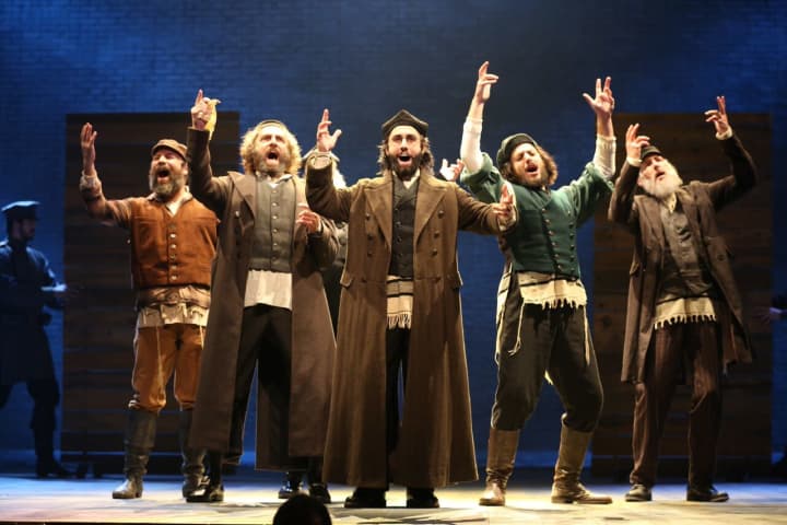 SUNY Purchase grad Michael Bernardi, right, plays the innkeeper in &quot;Fiddler On The Roof.&quot;