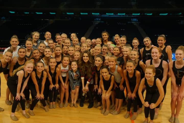 New Canaan Dance Company posing with Disney star Laura Marano, Madison Square Garden, 2016