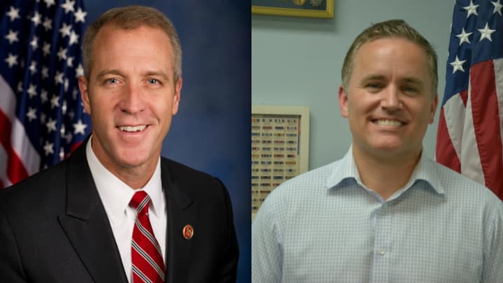 Democratic incumbent Sean Patrick Maloney (left) faces off against Republican challenger Phil Oliva (right) for the 18th Congressional District.