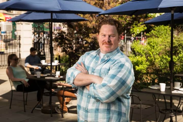 Clark Webb, host of &quot;Man v. Food&quot; on Travel Channel.