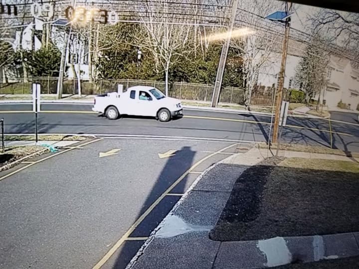 Metuchen police released this photo of a white pickup truck suspected in a hit-and-run crash. The driver of this truck turned out to be a witness who helped in an investigation that led to an arrest.