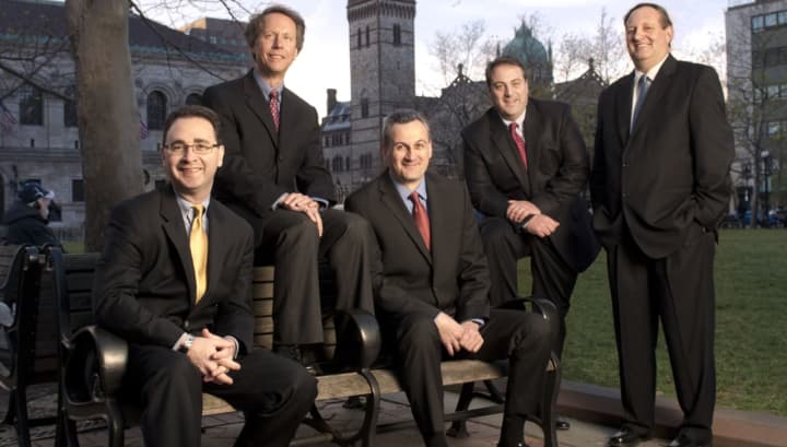 Pictured are Modera current principals (from left to right) Greg Plechner, Bob Siefert, Mark Willoughby, Tom Orecchio, and former principal John LeBlanc.