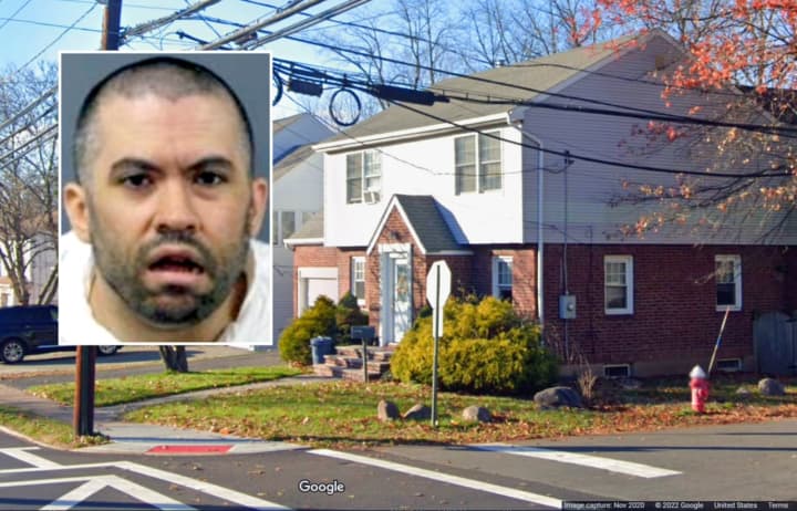 Patrick Maupai (inset) / The New Milford Avenue home in Dumont where Linda Maupai was killed.