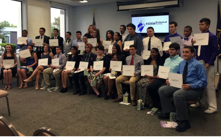 Thirty students were recently inducted into the National Technical Honor Society at the Center for Career Services.