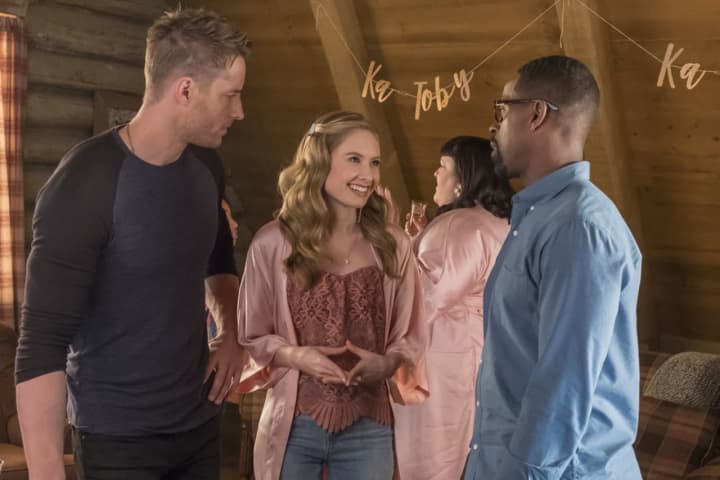 Justin Hartley as Kevin, Caitlin Thompson as Madison, Sterling K. Brown as Randall.