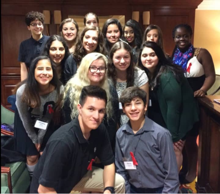 Members of the Harrison High School Footlight Players recently attended the student conference of New York State Theatre Education Association.