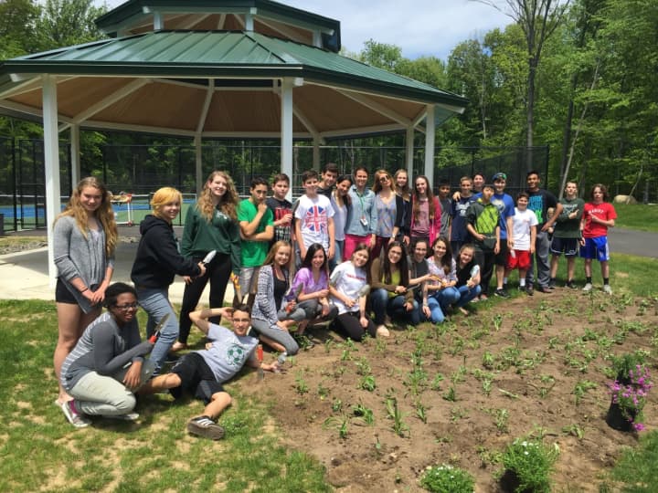 The PVHS Environment Club planted a native pollinator garden by the school&#x27;s new tennis courts.