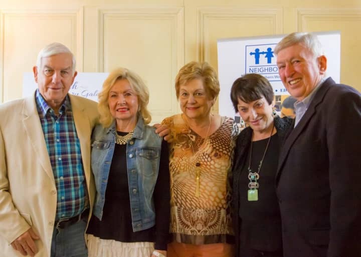 Jackson is pictured (second from left) with Doug Curry (far left), Dale Curry (third from left), Sarah Bailey (fourth from left) and Barbara’s husband, Ken Jackson.