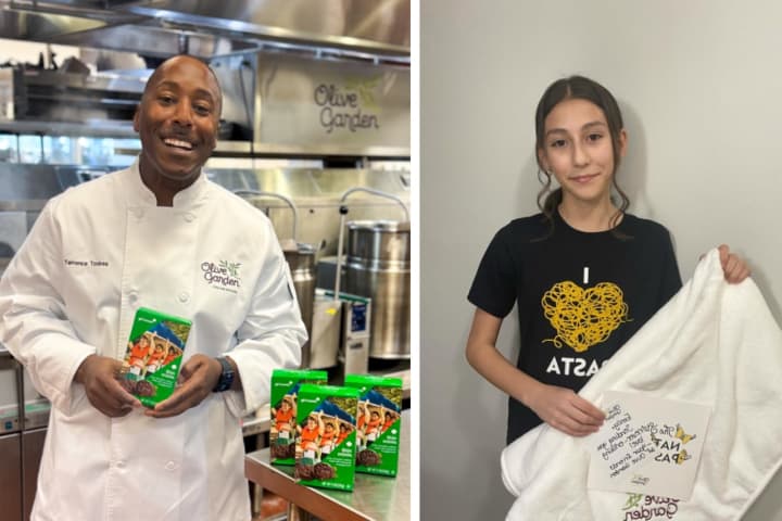 Italian restaurant Olive Garden made Stamford Girl Scout Emily Uquillas' day when it bought the 93 boxes of cookies she needed to make her goal.&nbsp;